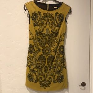 Alexia Admor beaded chartreuse dress